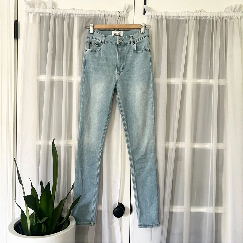 Reformation High & Skinny Jeans Amalfi Wash Denim Stretchy Sz 26 - Picture 3 of 8
